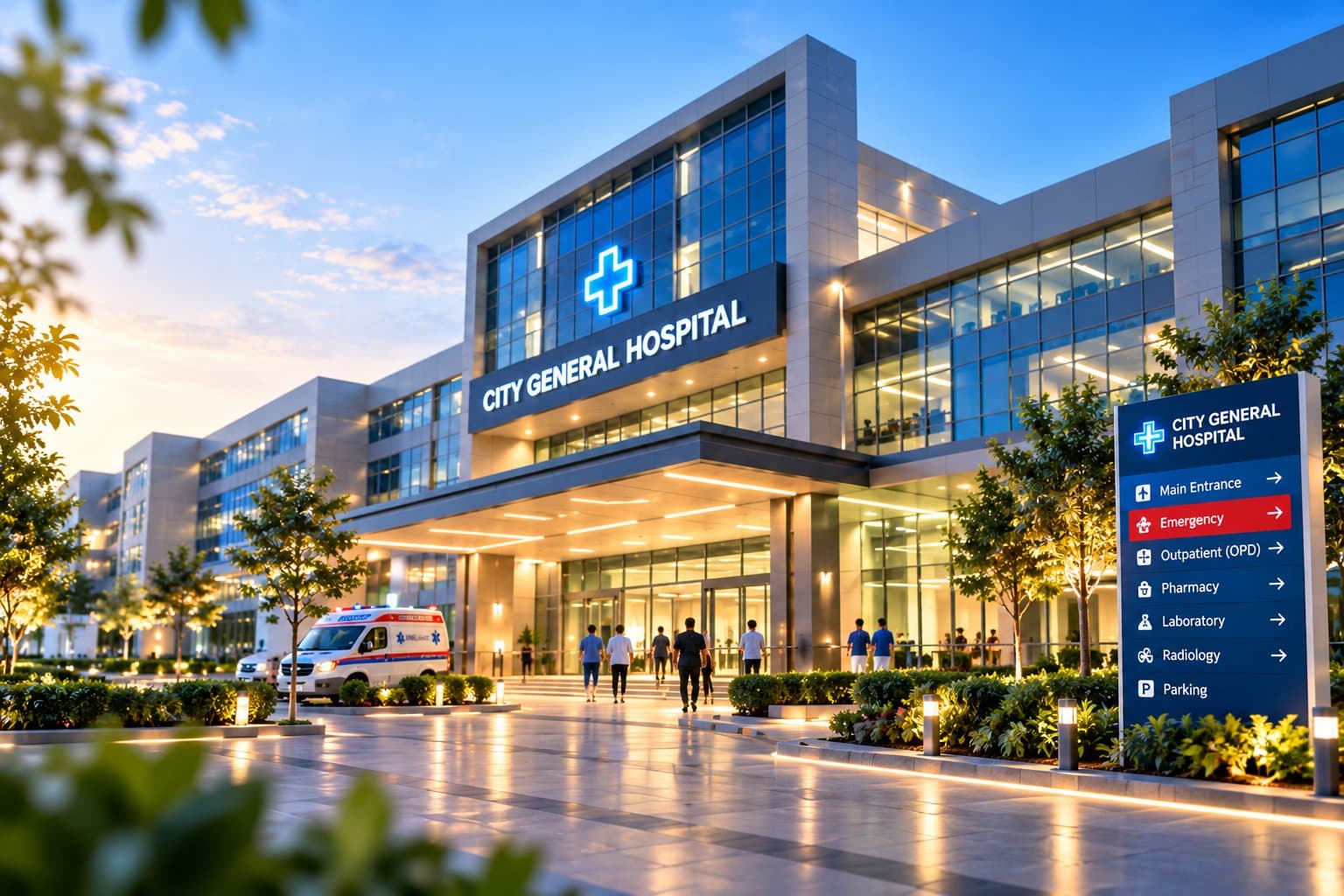 City General Hospital main entrance